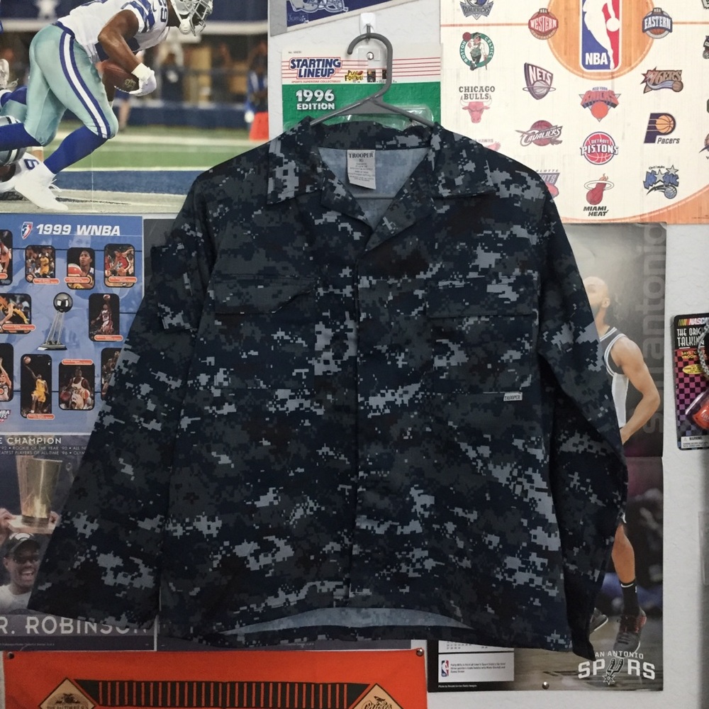 Camo Navy Jacket NWOT